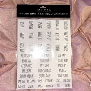 Rae Dunn Bathroom/ Laundry Clear Labels